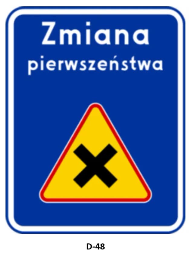 Czy ten znak może decydować o obowiązku ustąpienia pierwszeństwa pojazdowi nadjeżdżającemu z lewej strony na skrzyżowaniu?